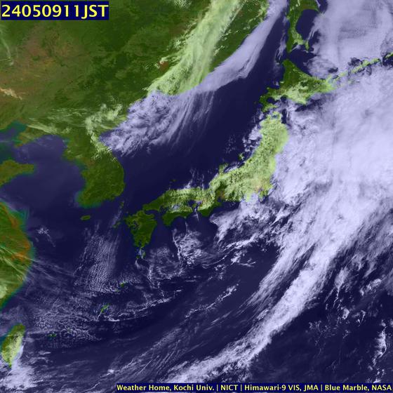 高知大学気象情報頁・日本付近可視画像